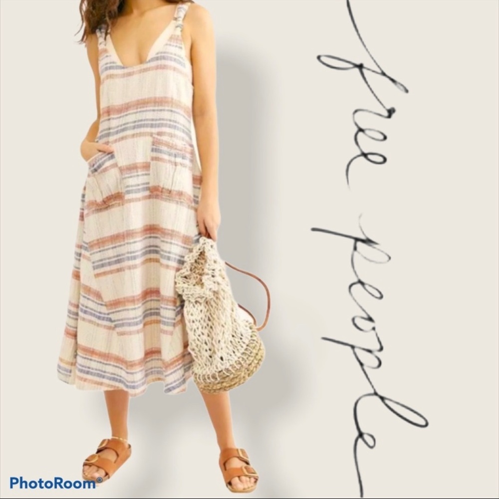 Reserved listing do not purchase!! Free People Striped Harper Dress-Size Med